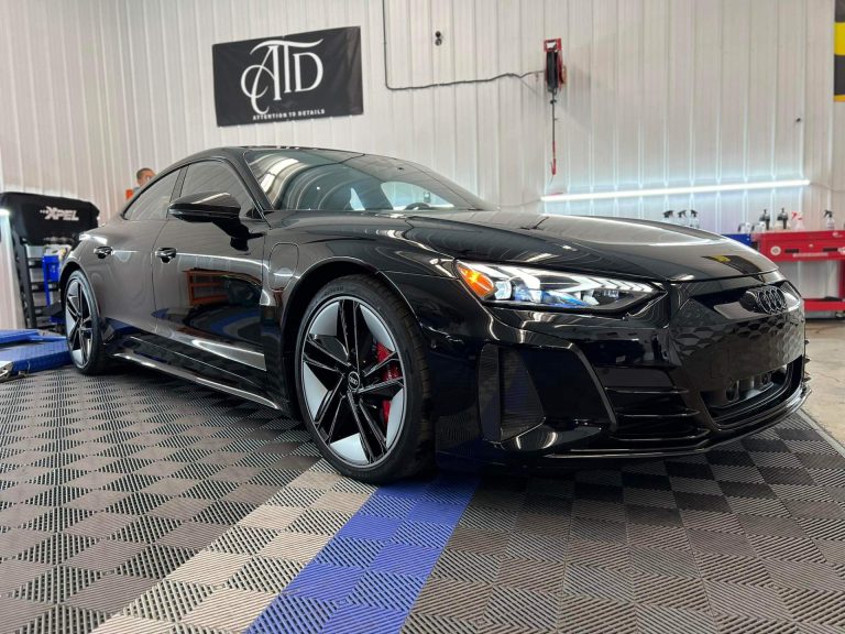 Black Audi e-tron GT with professional PPF installation